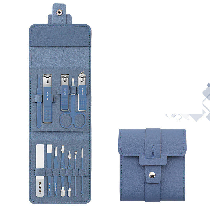16-Pcs Nail Clipper & Manicure Set with PU Bag