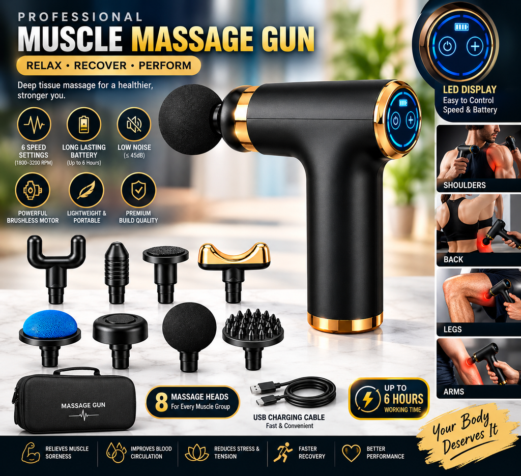 Muscle Massage Gun with 4 Heads FH-820