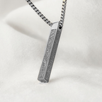Islamic Ayat ul Kursi Bar Pendant Necklace