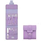 16-Pcs Nail Clipper & Manicure Set with PU Bag
