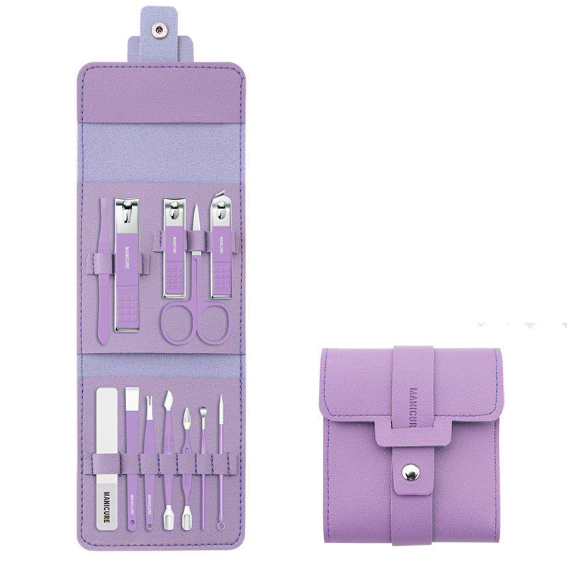 16-Pcs Nail Clipper & Manicure Set with PU Bag